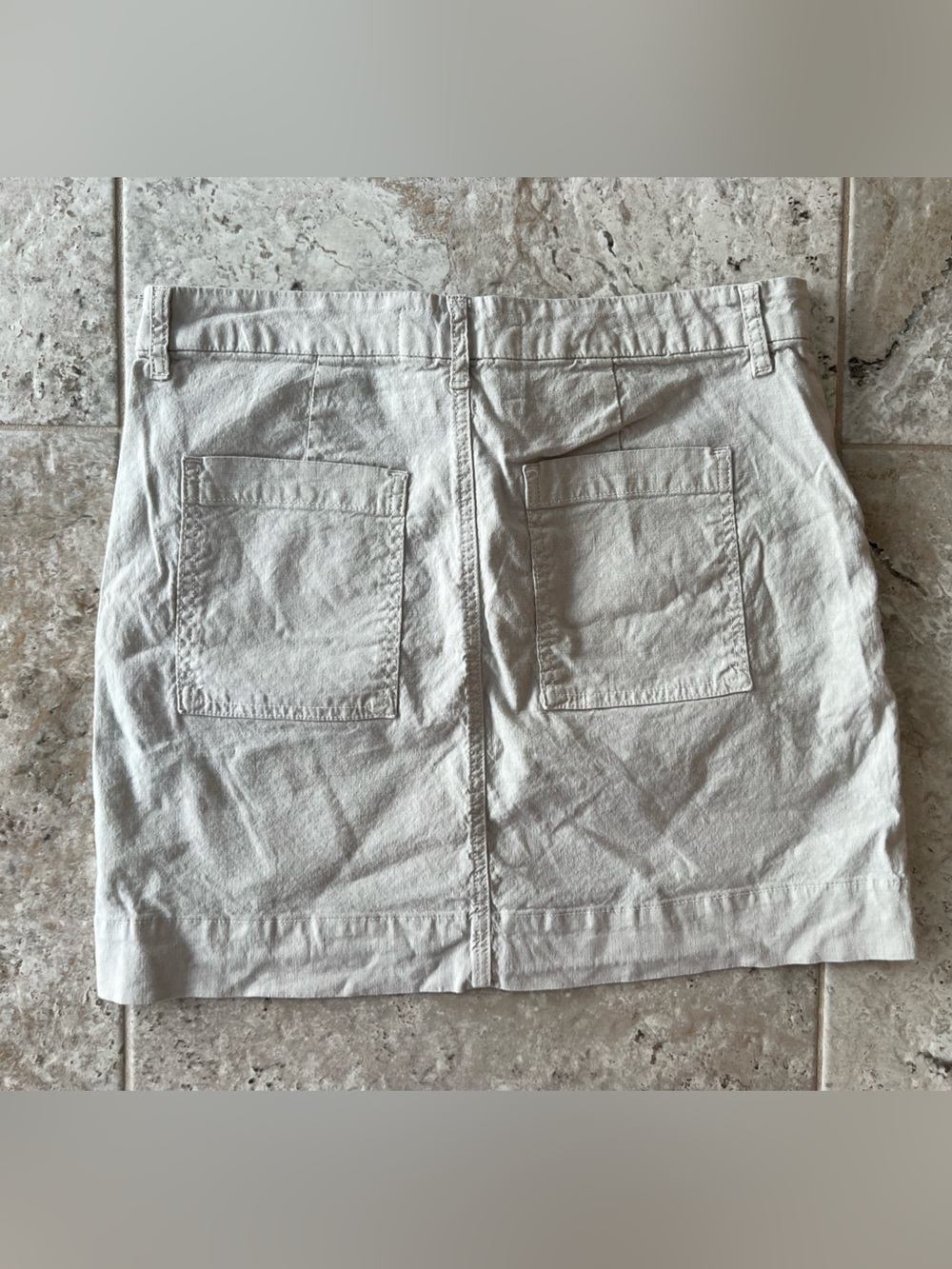 Frank & Eileen Italian Performance Linen Jameson Utility Skirt Pockets, size 10 - Picture 11 of 12